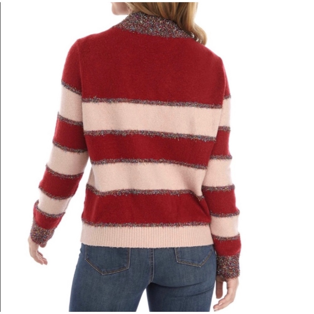 True Craft Striped Holiday Tinsel Sweater NWT! - Picture 2 of 16